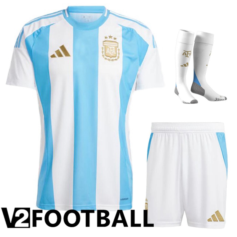 Argentina Home Soccer Shirt (Shorts + Socks) Kit 2024/2025
