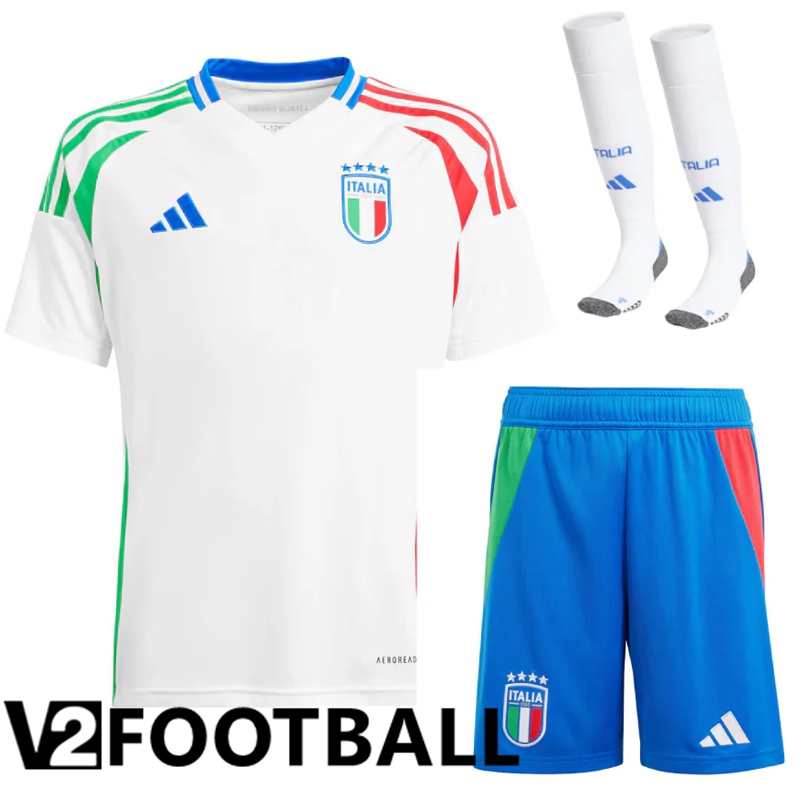 Italy Away Soccer Shirt (Shorts + Socks) Kit 2024/2025