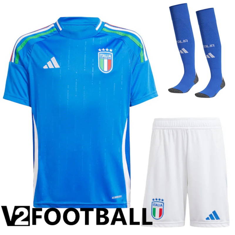 Italy Home Soccer Shirt (Shorts + Socks) Kit 2024/2025