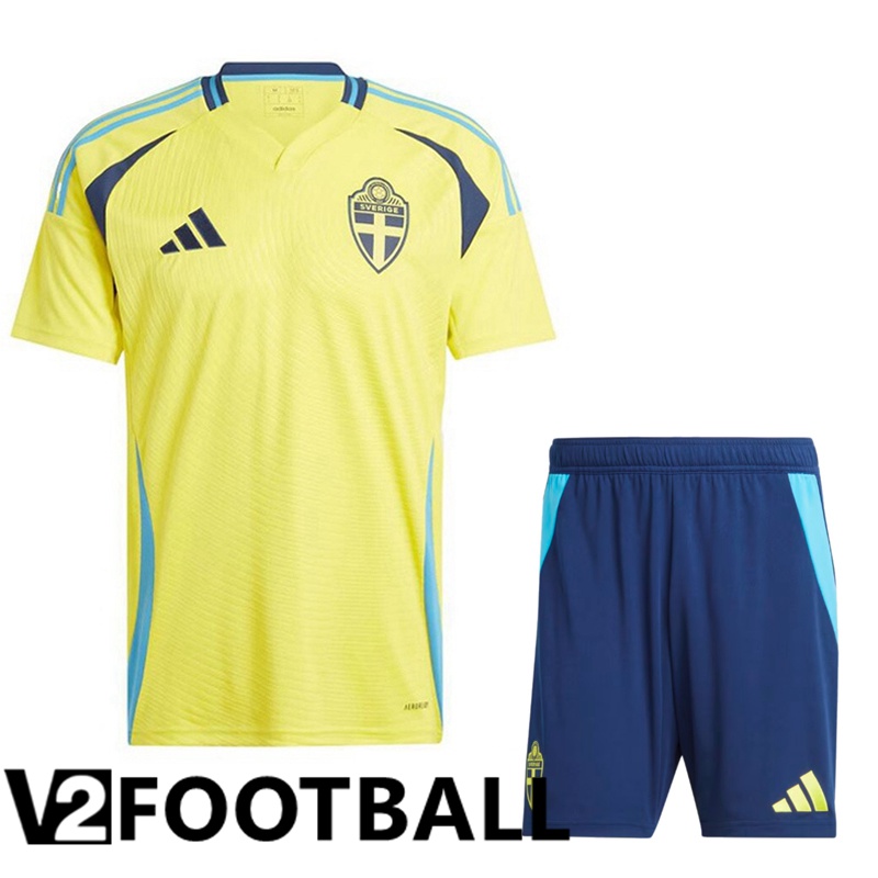 Sweden Home Soccer Shirt + Shorts Kit 2024/2025