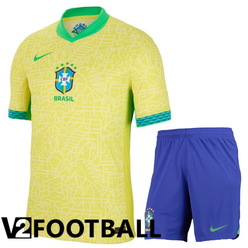 Brazil Home Soccer Shirt + Shorts Kit 2024/2025