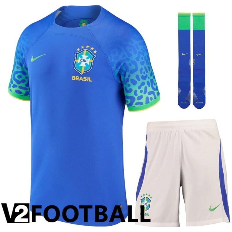 Brazil Away Soccer Shirt (Shorts + Socks) Kit 2024/2025