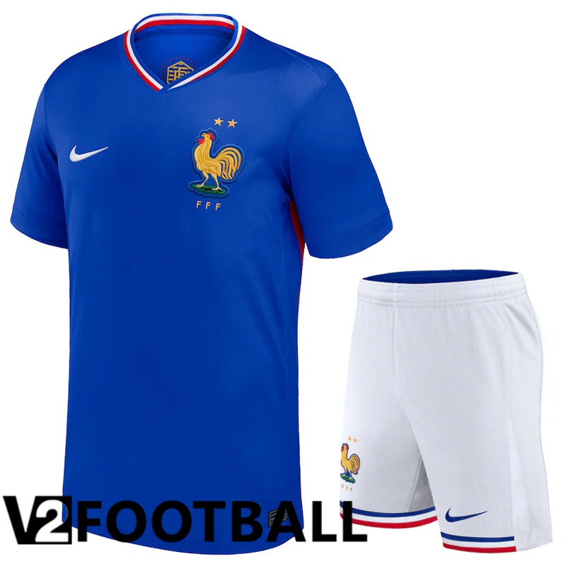 France Home Soccer Shirt + Shorts Kit 2024/2025