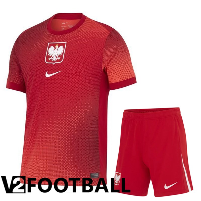 Poland Away Soccer Shirt + Shorts Kit 2024/2025