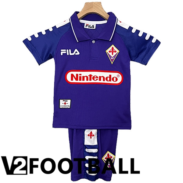 ACF Fiorentina Retro Kids Home Soccer Shirt 1998/1999