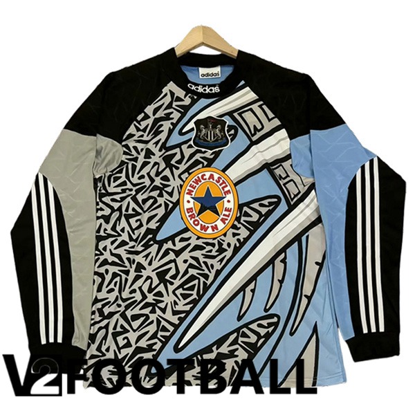 Newcastle United Retro Soccer Shirt Long Sleeve Blue 1995/1996