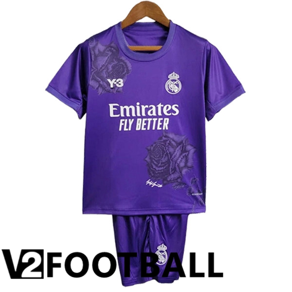 Real Madrid Y3 Kids Soccer Shirt Special Edition Purple 2024/2025