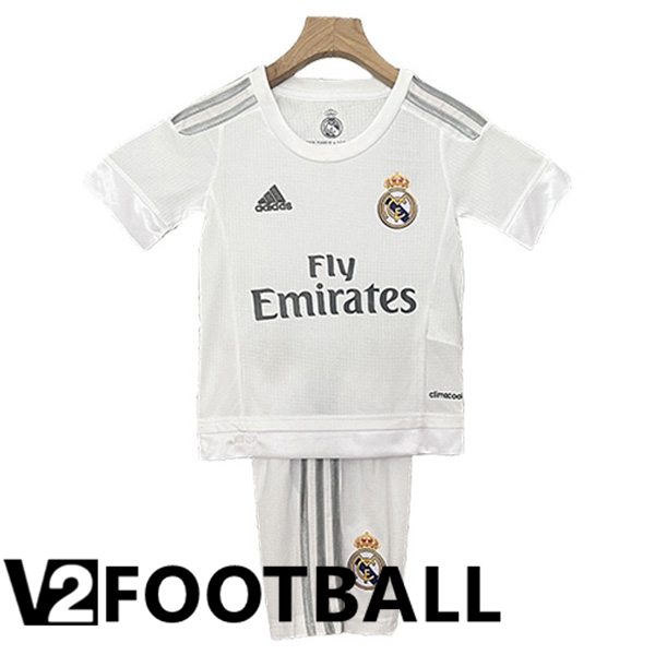 Real Madrid Retro Kids Home Soccer Shirt 2015/016