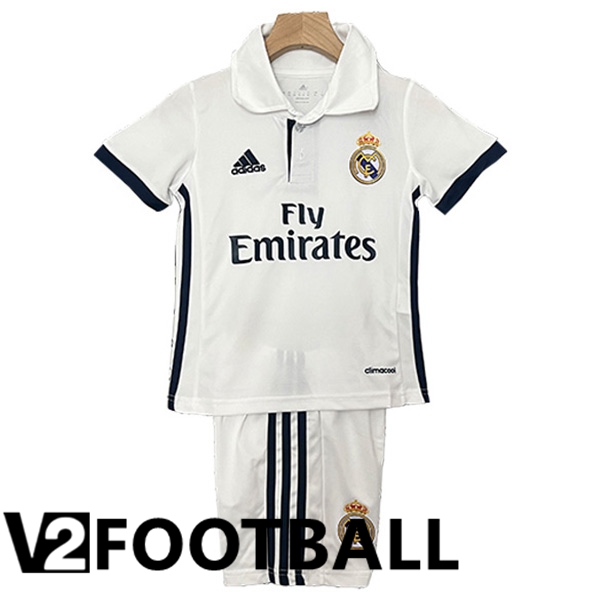 Real Madrid Retro Kids Home Soccer Shirt 2016/2017