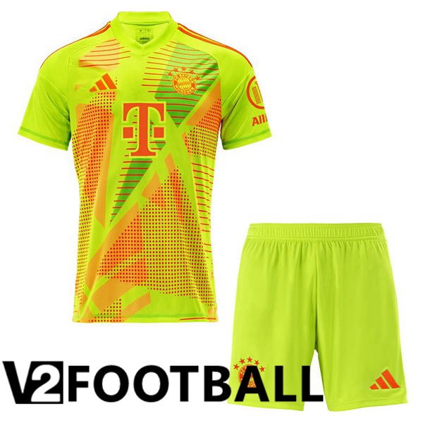 Bayern Munich Kids Goalkeeper Soccer Shirt Green 2024/2025