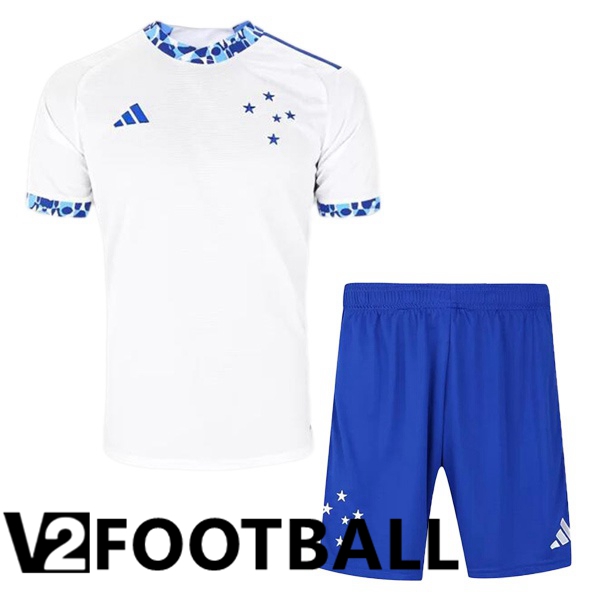 Cruzeiro EC Kids Away Soccer Shirt White 2024/2025