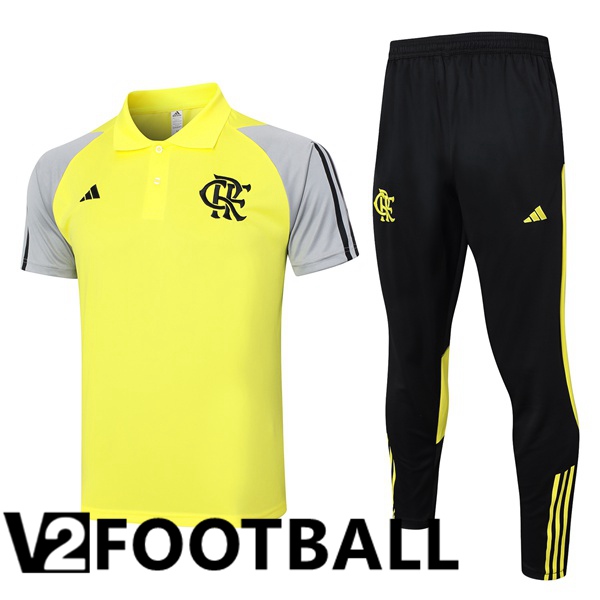 Flamengo Soccer Polo + Training Pants Yellow 2024/2025