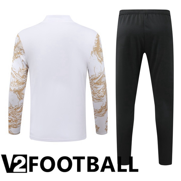 Real Madrid kit Training Tracksuit White Yellow 2024/2025