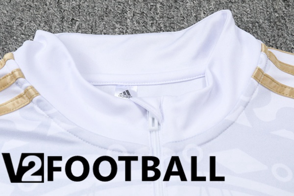 Real Madrid kit Training Tracksuit White Yellow 2024/2025