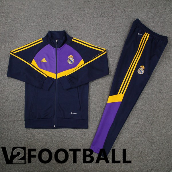 Real Madrid kit Training Jacket Suit Blue Royal Purple 2024/2025
