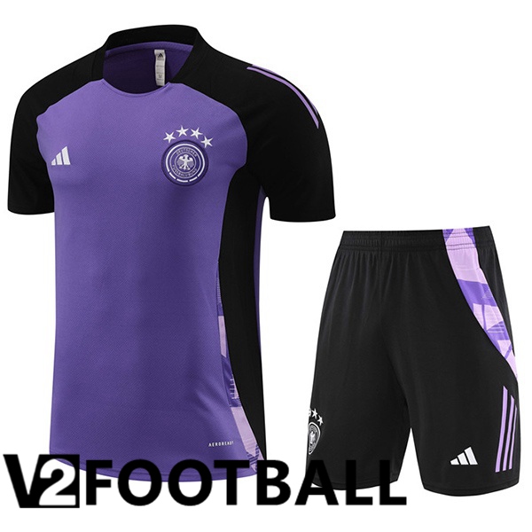 Germany kit Training T Shirt + Shorts Purple 2024/2025