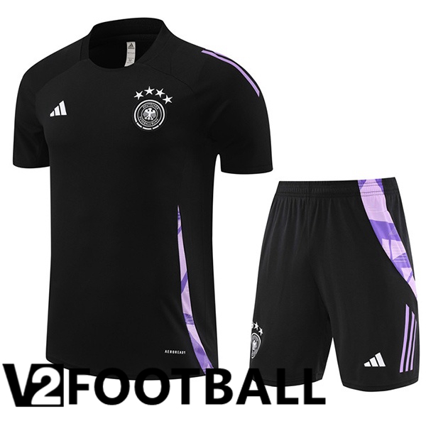 Germany kit Training T Shirt + Shorts Black 2024/2025