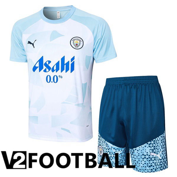 Manchester City kit Training T Shirt + Shorts Blue 2024/2025