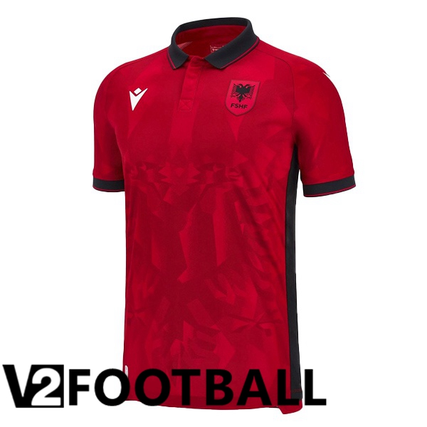Albania Home Soccer Shirt Red UEFA Euro 2024