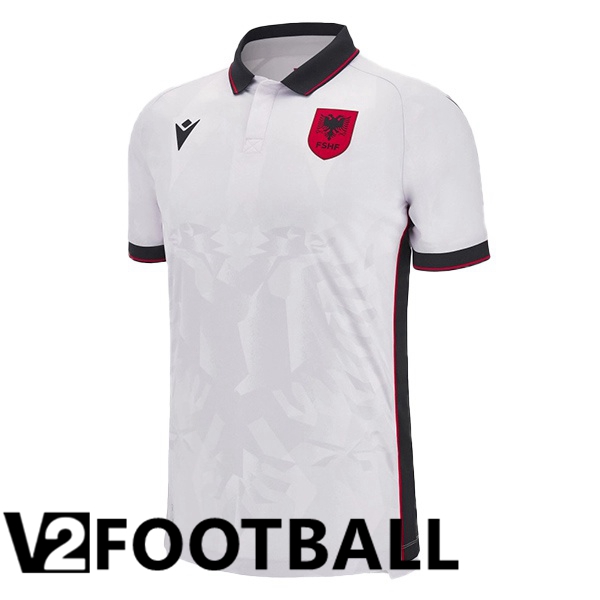 Albania Away Soccer Shirt White UEFA Euro 2024