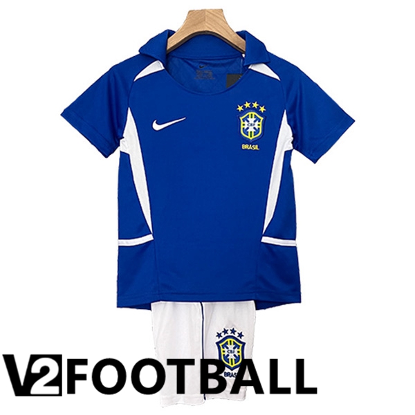 Brazil Retro Kids Away Soccer Shirt 2000