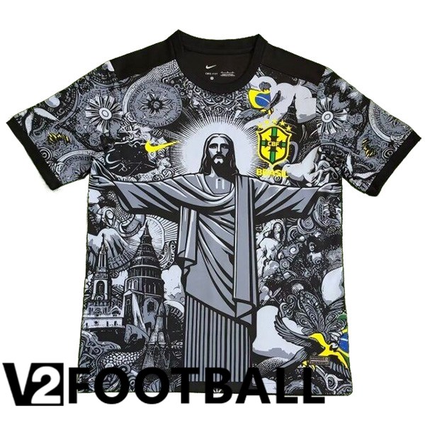 Brazil Soccer Shirt Special Edition Jesus Black 2024/2025