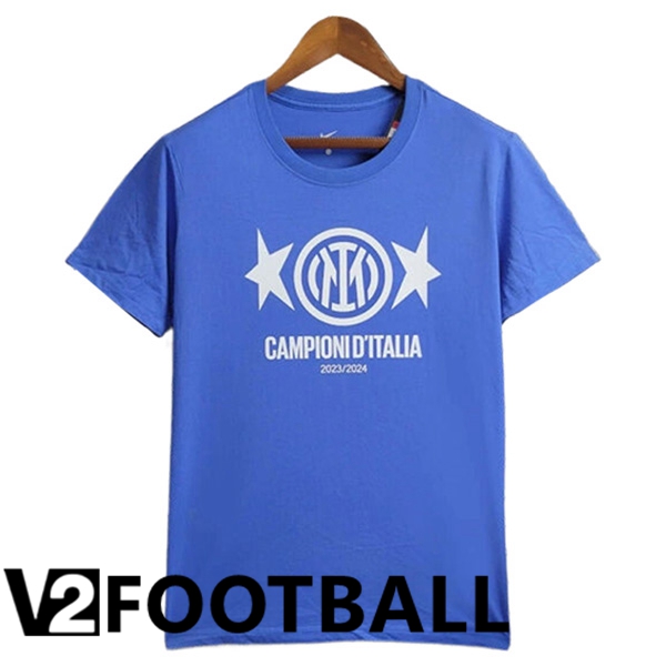 Inter Milan Soccer Shirt T-Shirt Champion 2 Blue 2023/2024
