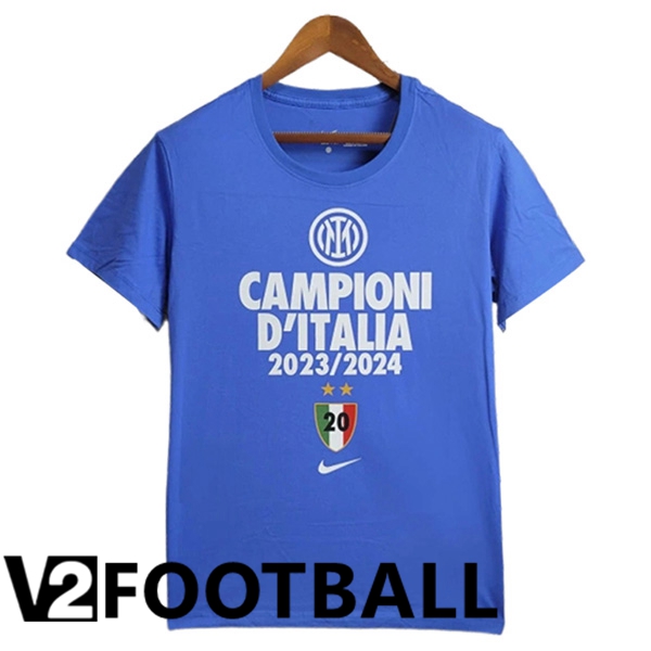 Inter Milan Soccer Shirt T-Shirt Champion Blue 2023/2024