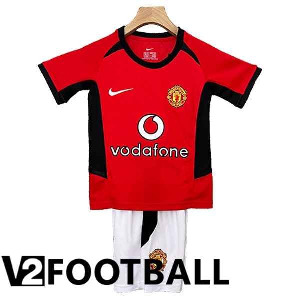 Manchester United Retro Kids Home Soccer Shirt 2002/2004