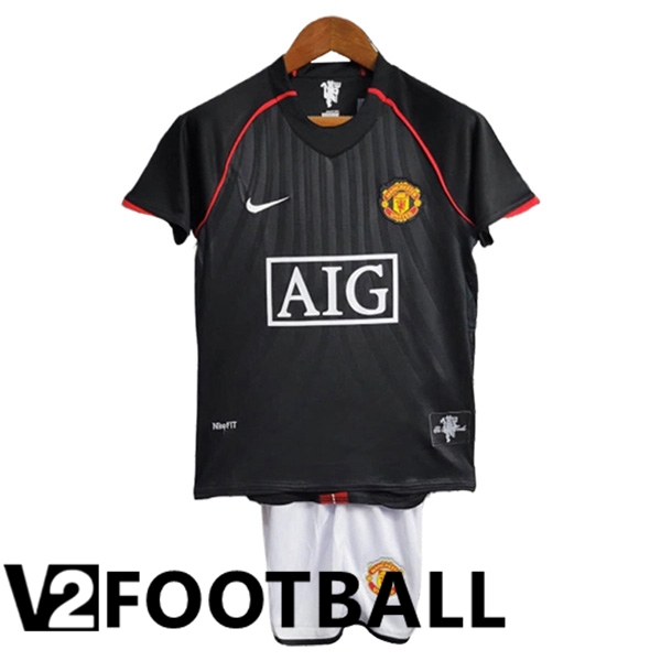 Manchester United Retro Kids Away Soccer Shirt 2007/2008
