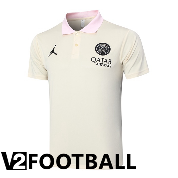 Paris PSG Soccer Polo Yellow 2024/2025