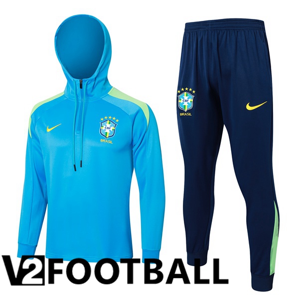 Brazil Training Tracksuit Sweatshirt Hoodie Blue 2024/2025