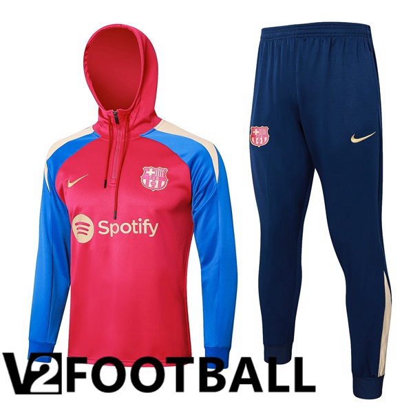 FC Barcelona Training Tracksuit Sweatshirt Hoodie Red 2024/2025