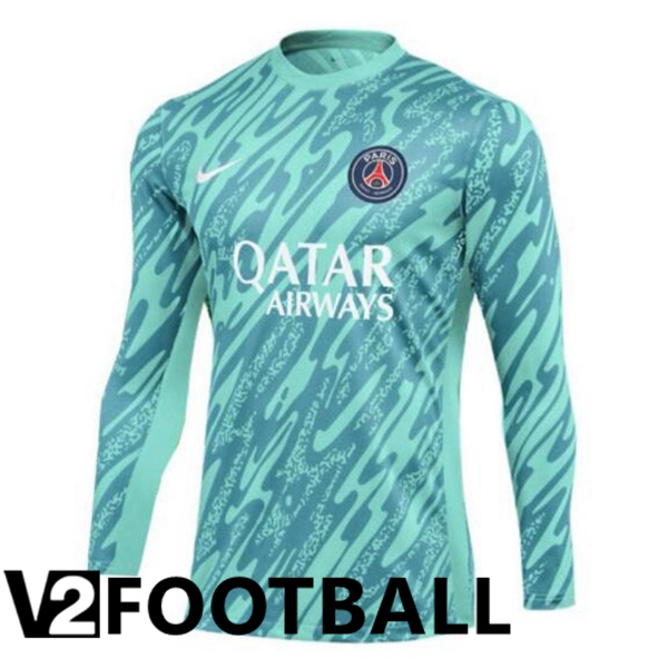 Paris PSG Goalkeeper Soccer Shirt Long Sleeve Blue 2024/2025
