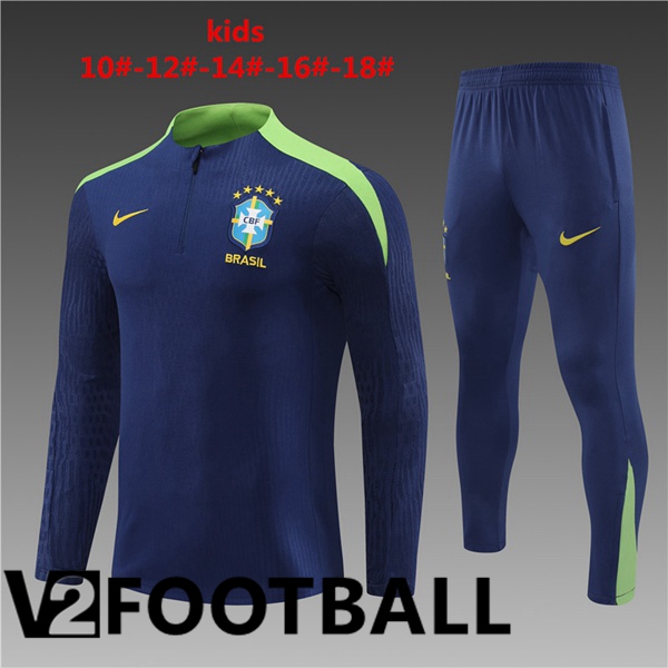 Brazil Kids kit Training TracksuitBlue Royal 2024/2025