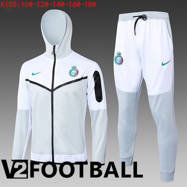 Al-Nassr FC Kids Training Tracksuit Hoodie White 2024/2025