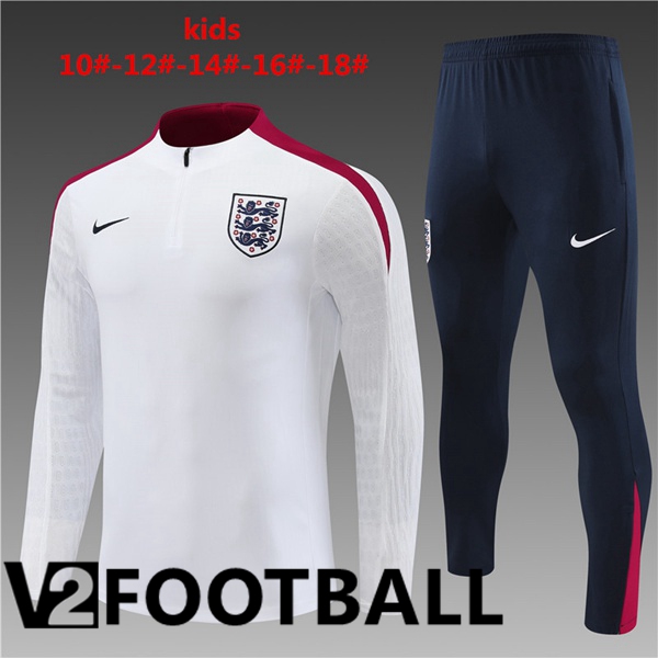 England Kids kit Training TracksuitWhite 2024/2025