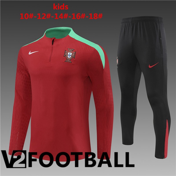 Portugal Kids kit Training TracksuitRed 2024/2025