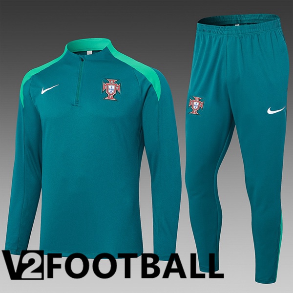 Portugal Kids kit Training TracksuitGreen 2024/2025