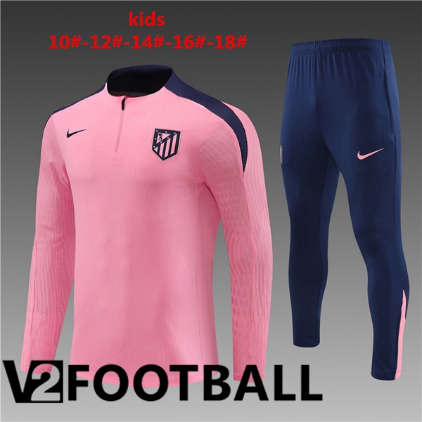 Atletico Madrid Kids kit Training TracksuitPink 2024/2025