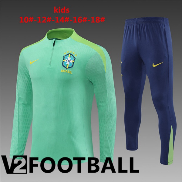 Brazil Kids kit Training TracksuitGreen 2024/2025