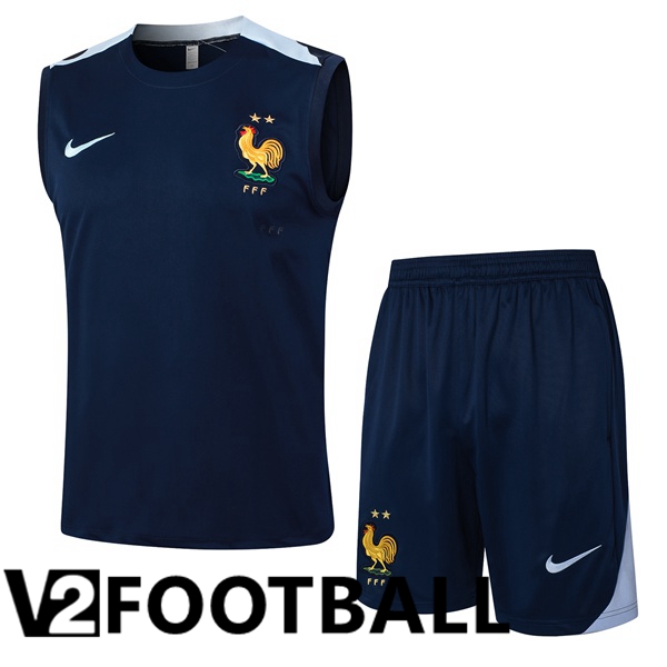 France Soccer Vest + Shorts Blue Royal 2024/2025