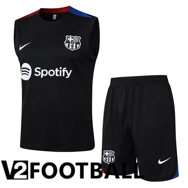 FC Barcelona Soccer Vest + Shorts Black 2024/2025