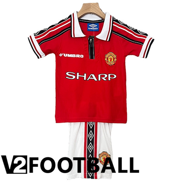 Manchester United Retro Kids Home Soccer Shirt 1998/1999