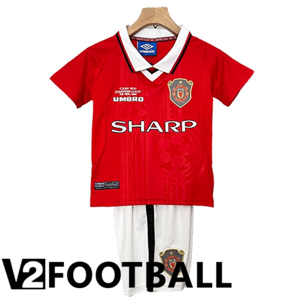 Manchester United Retro Kids Home Soccer Shirt 1999/2000
