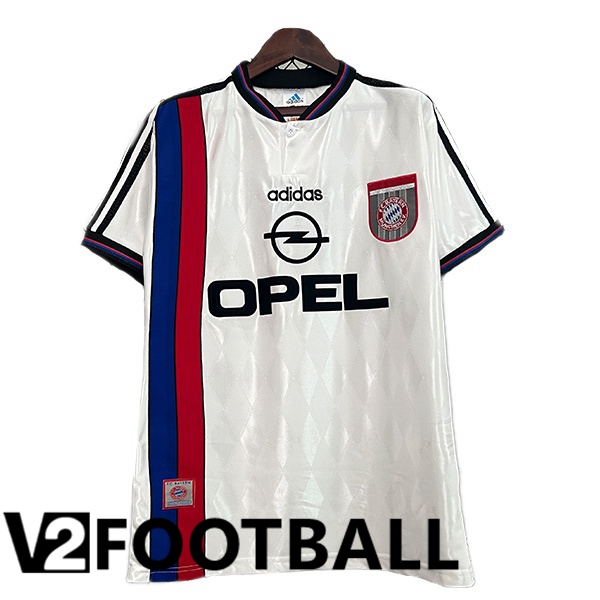 Bayern Munich Retro Away Soccer Shirt White 1996-1998