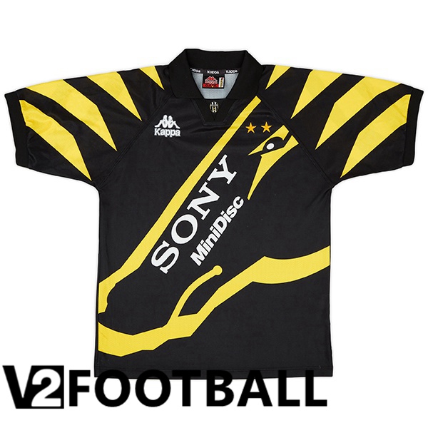 Juventus Retro Third Soccer Shirt Black Yellow 1996-1997