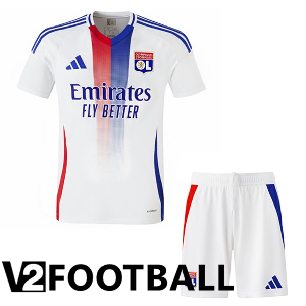 lyon Kids Home New Soccer Shirt 2024/2025