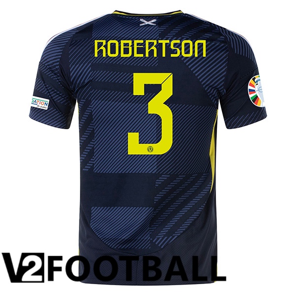 Scotland (ROBERTSON 3) Home Soccer Shirt UEFA Euro 2024