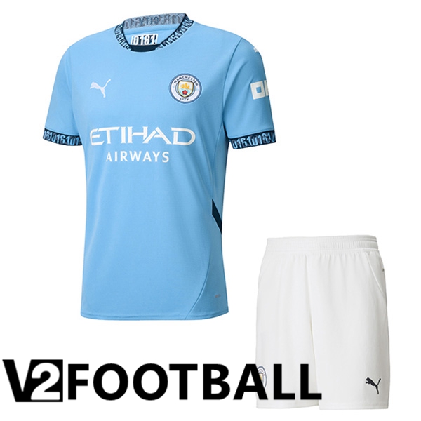 Manchester City Kids Home New Soccer Shirt 2024/2025